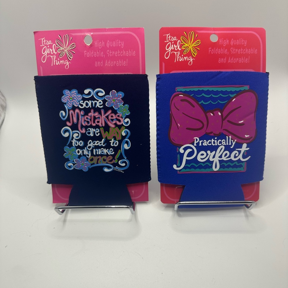 It's a Girl Thing Can Koozies/Coolers- New in Package- set of 2- Beach, Pool